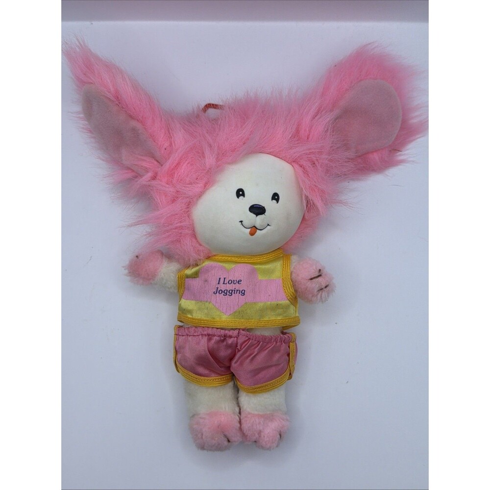 Vintage 1983 Mattel 8” Poochie Plush Puppy Dog I Love Jogging T1